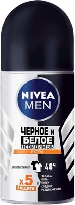 Антиперспирант Nivea Men Черное и Белое Невидимый Extra шариковый 50 мл (4005900730084) В00279910 фото