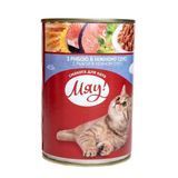 Влажный корм для взрослых кошек Мяу! со вкусом рыбы в нежном соусе 415 г (4820083902642) 000015967 фото