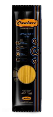 Макароны Cantare Spaghetti №18 400 г (4820245300231) 000074394 фото
