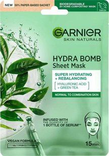 Тканевая маска для лица Garnier Skin Naturals Увлажнение и Свежесть 28 г (3600542385329) В00302661 фото