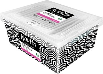 Упаковка ватних паличок Novita Professional у квадратній коробці 200 шт. (4823071648072) В00289343 фото