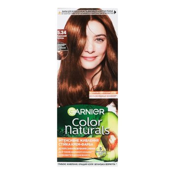 Стійка фарба Garnier Color Naturals Інтенсивне живлення для волосся 5.34 Карамельний шоколад (3600542600415) В00315731 фото