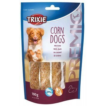 Ласощі Trixie Premio Corn Dogs для собак з качкою і сиром'ятною шкірою 100 г (4011905317496) S1111148905 фото
