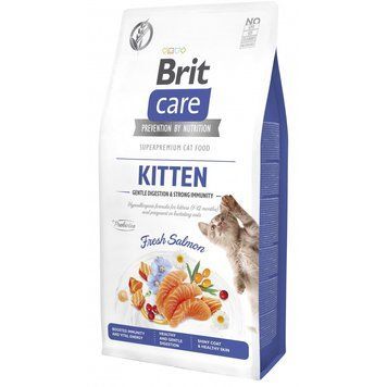 Корм сухой Brit Care Cat Grain Gentle Digestion Strong Immunity для котят для прочного иммунитета с лососем 7 кг (8595602565054) S1111175079 фото