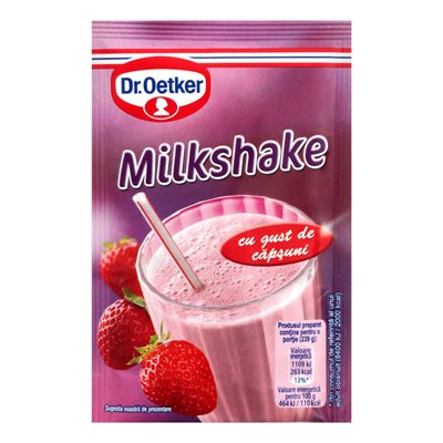 Коктель молочний Dr. Oetker Зі смаком полуниці 33 г (5941132020489) 000027904 фото