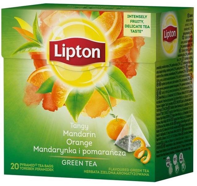 Чай Lipton Mandarine Orange Зеленый пакетированный 20 шт (8722700221906) 000074334 фото