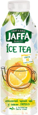 Чай холодний Jaffa Ice Tea чорний зі смаком лимона з екстрактом листя стевії 0.5 л (4820192260404) 000076708 фото