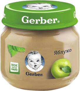 Пюре Gerber фруктовое Яблоко с 6 месяцев 80 г (7613033514036) В00138975 фото