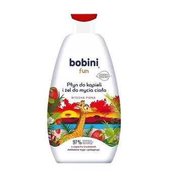Лосьйон для ванни та гель для миття тіла Bobini Fun Полуниця 500 мл (5900931033366) 000077197 фото