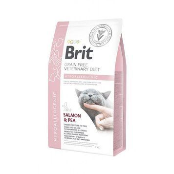Корм сухой Brit Grain Free VetDiet Cat Hypoallergenic для кошек с пищевой аллергией и непереносимостью с лососем и горохом 2 кг (8595602528370) S1111152749 фото