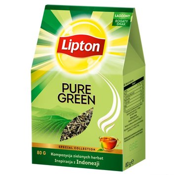 Чай Lipton Pure Green зеленый листовой 80 г (8711327404083) 000075902 фото