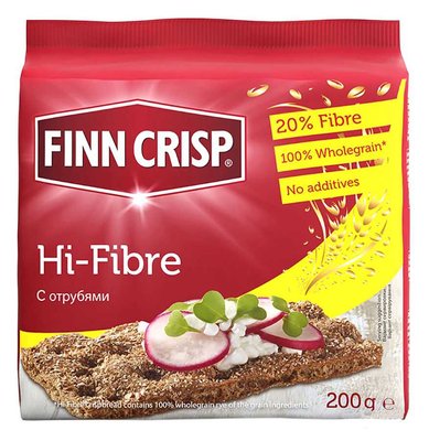 Хлібці Finn Crisp традиційні з житніми висівками 200г (6410500098393) 000023578 фото