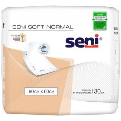Одноразові пелюшки SENI SOFT Normal 60х90 см (30 шт) (5900516692575) В00189621 фото