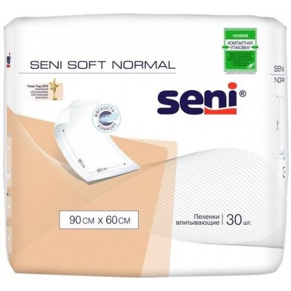 Пелюшки для немовлят Seni Soft Normal 60х90 см 30 шт (5900516692575) В00189621 фото