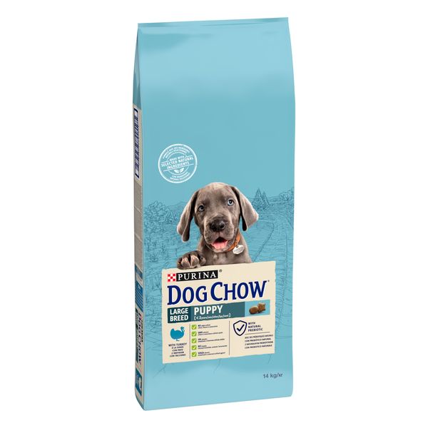 Сухой корм для щенков больших пород Dog Chow Puppy Large Breed с индейкой 14 кг (7613034487919) 000030028 фото