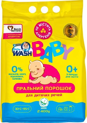 Порошок для прання Doctor Wash Baby з нейтральним ароматом 2.4 кг (4260637722027) В00297324 фото
