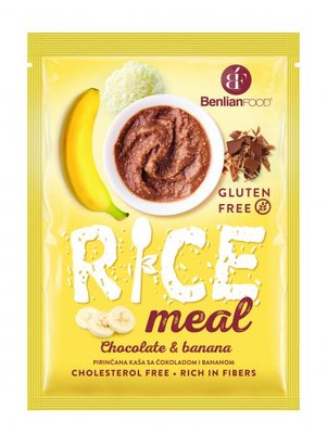 Каша рисовая Benlian с бананом и шоколадом 60 г (8606018700301) 000029332 фото