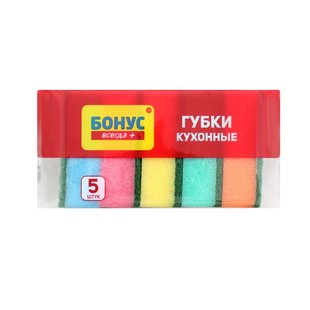 Губка Бонус кухонні, 5+1 шт (4820048483933) В00147556 фото