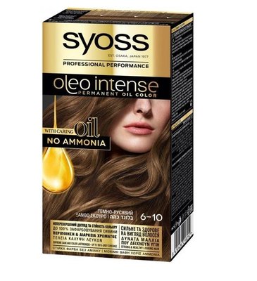 Фарба для волосся SYOSS Oleo Intense 6-10 Темно-Русявий 115 мл (9000100814645) В00003038 фото