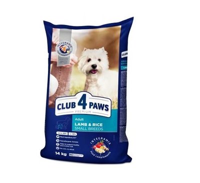 Сухой корм Club 4 Paws Premium для собак мелких пород – ягненка 14 кг (4820083909580) 000029430 фото