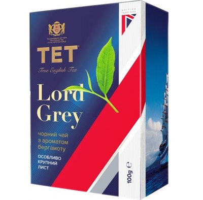 Чай ТЕТ Lord Grey Чорний з ароматом бергамота листовий 100 г (5060207694056) 000014198 фото