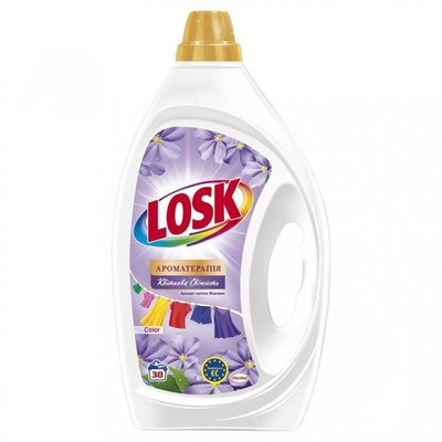 Гель для прання Losk автомат Колор Ароматерапія Ефірні масла та аромат квітки Жасмін 1.710 л (9000101559859) В00304341 фото