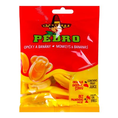 Жевательные конфеты Pedro Обезьяны и бананы 80 г (8592601112425) 000078691 фото