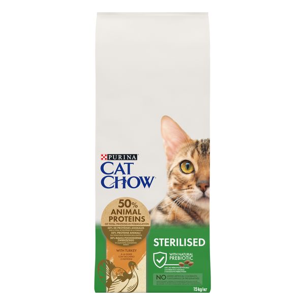 Сухой корм Cat Chow Sterilized для стерилизованных кошек с индейкой 1.5 кг ( 7613287329592) 000073426 фото