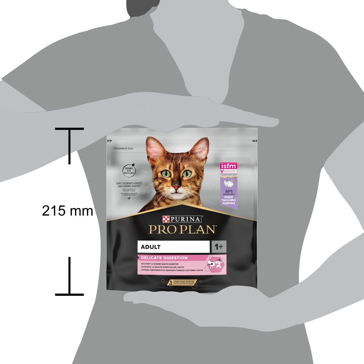 Сухий корм для дорослих котів з чутливою травною системою Purina Pro Plan Adult 1+ Delicate Digestion з індичкою 400 г (7613033568671) 000088106 фото