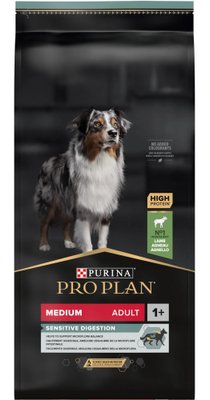 Корм для собак Pro Plan Medium Sensitive с ягненком 18 кг (7613035219281) 000078706 фото