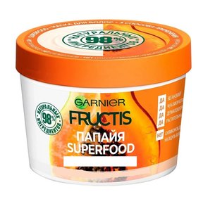 Маска для волосся Garnier Fructis Superfood Папайя для пошкодженого волосся 390 мл (3600542258876) В00046645 фото