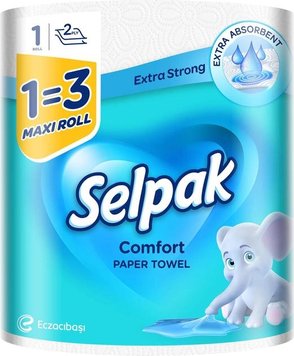 Упаковка кухонник рушників Selpak Comfort Maxi 1=3 двошаровий (8690530005570) В00144379 фото