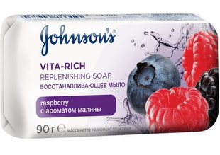 Мило Johnson’s Body Care Vita Rich Відновлююче з екстрактом малини 90 г.(3574661642734) В00304840 фото