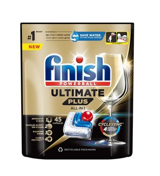 Капсулы для мытья посуды в посудомоечных машинах Finish Ultimate Plus All in 1 45 шт (5908252010981) В00310499 фото