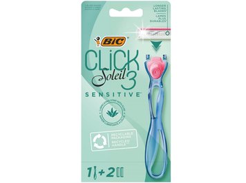 Станок для бритья Bic Miss Soleil Click Sensitive женский с 2 сменными картриджами 1 шт (3086123644953) В00293788 фото