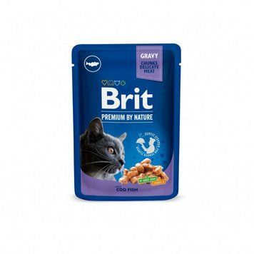 Корм вологий Brit Premium Cat Cod Fish pouch для котів з тріскою 100 г (8595602506002) S1111142140 фото