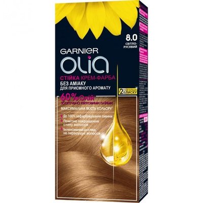 Фарба для волосся Garnier Olia 8.0 Світло-русявий 112 мл (3600542243827) В00093211 фото