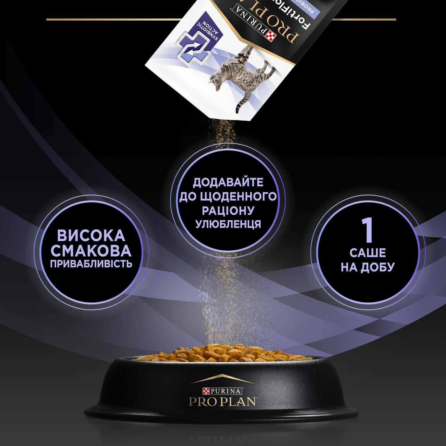 Пробіотик з пребіотиком Purina Pro Plan FortiFlora Plus для котів та кошенят для підтримання міклофлори кишечника 30 x 1.5 г(8445290507495) 000077965 фото