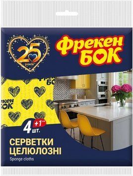 Серветки Фрекен БОК целюлозні Акорд 4+1 шт. (4820048485395) В00352693 фото