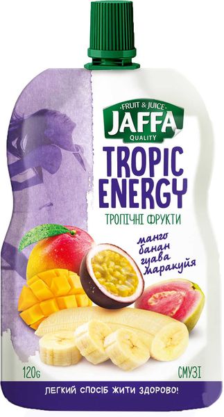 Смузи Jaffa Tropic Energy Манго-банан-гуава-маракуя 120 г (4820192260312) 000026190 фото