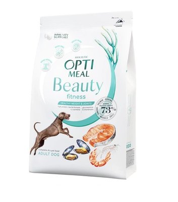 Беззерновой сухой корм для взрослых собак Optimeal Beauty Fitness на основе морепродуктов 1.5 кг (4820215366816) 000073673 фото