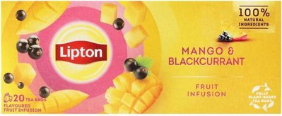 Чай фруктовий Lipton Mango&Blackcurrant 1.7 г х 20 пакетиків (8720608014231) 000075737 фото