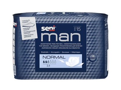 Урологічні прокладки Seni Man Normal 15 шт (5900516694784) В00190435 фото