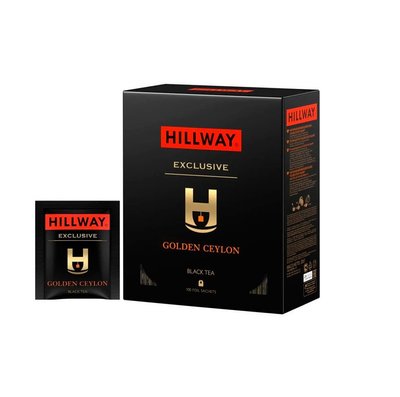 Чай чорний Hillway Exclusive Golden Ceylon в пакетиках 100 шт (8886300990607) 000077219 фото