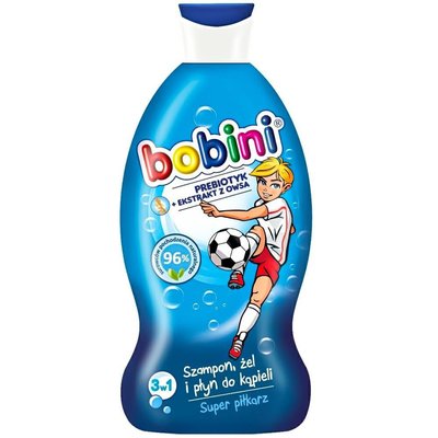 Шампунь, гель для душу і піна для ванни Bobini Kids Футболіст 3 в 1 330 мл. (5900931022483) 000062309 фото