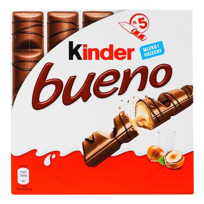 Батончик Kinder Bueno White з шоколадно-горіховою начинкою 110 г. (8000500383056) 000077946 фото