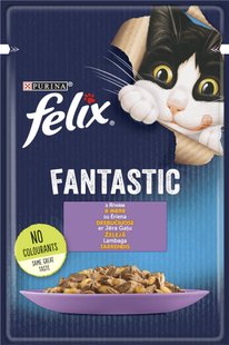 Вологий корм для котів Purina Felix Fantastic з ягням у желе 85 г (7613039838969) 000071577 фото