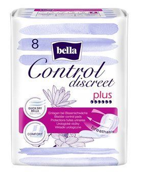 Прокладки урологические Bella Control Discreet Plus 8 шт (5900516696740) В00326669 фото