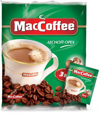 Кофейный напиток MacCoffee Лесной орех 3в1 20 шт*18г (8887290101707) 000019105 фото