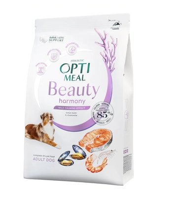 Беззерновий сухий корм для дорослих собак Optimeal Beauty Harmony на основі морепродуктів 1.5 кг (4820215366854) 000073674 фото